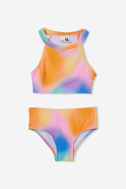 Għonq Għoli Rainbow Girl Swimwear