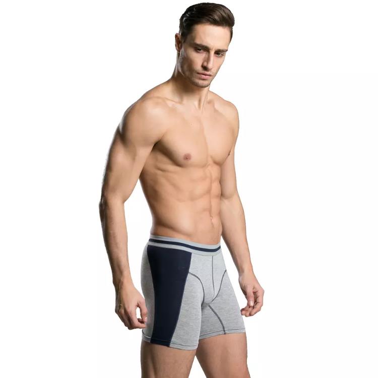 Man Cotton Breathable Spliced Two Color Boxer Shorts
