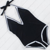 Push Up crno-bijeli jednodijelni kupaći kostim