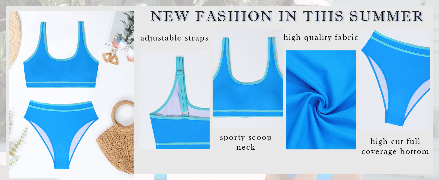 details of sporty swimsuits