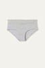 Grey Spëtzekleeder Material fir Dammen Underwear