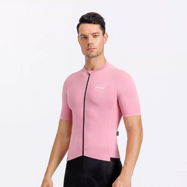 Letnie męskie różowe koszulki rowerowe