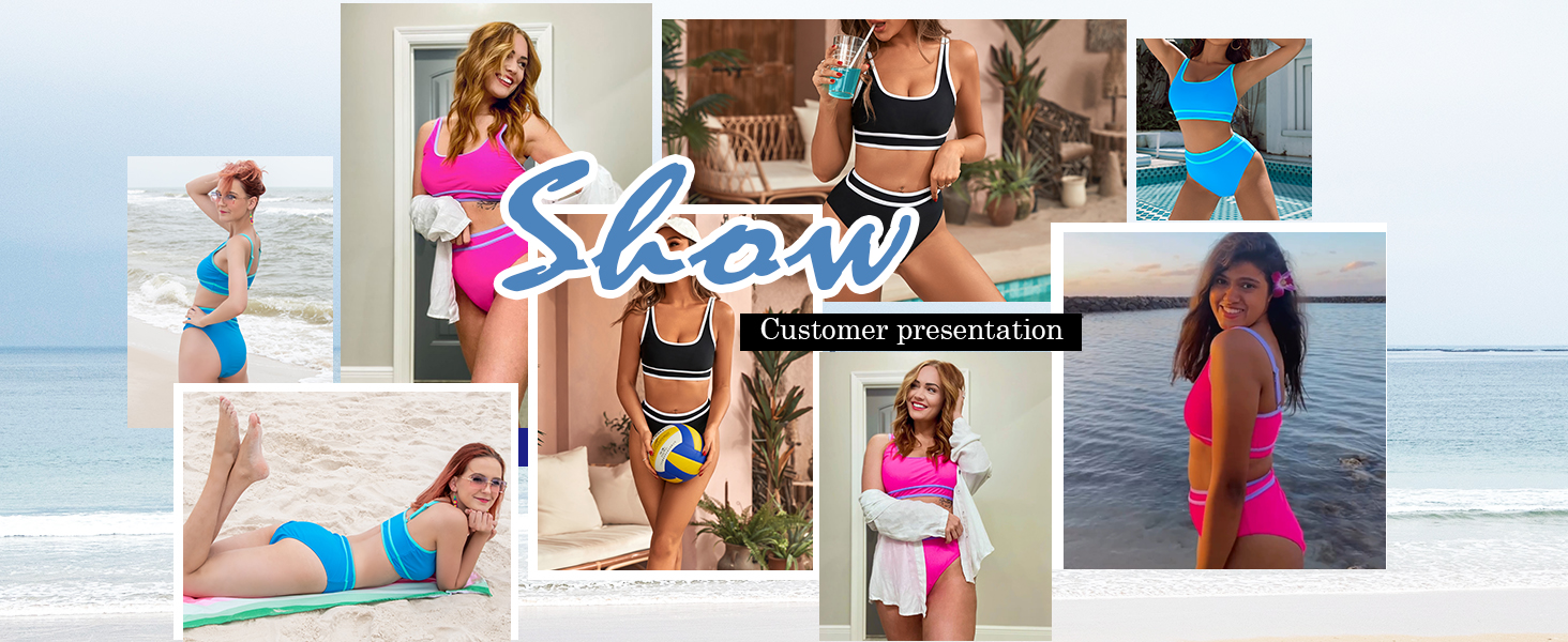sporty swimsuits customer show