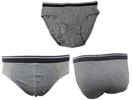Grey Cotton Underpants fir Männer