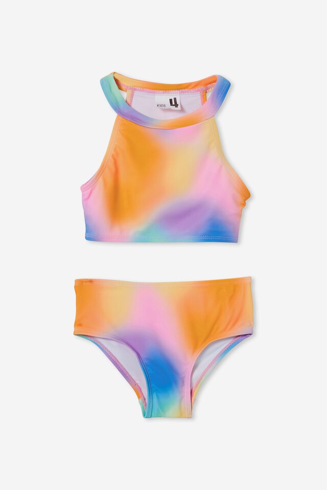 High Neck Rainbow Girl Swimwear