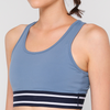 חזיית ספורט נשים עם פסים כחול לבן