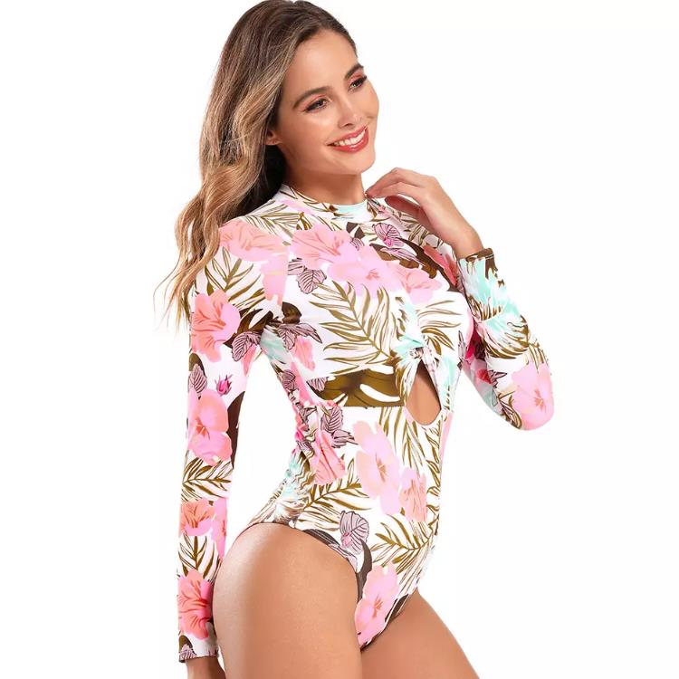 Long Sleeve UV Protection Swimsuit One Piece 