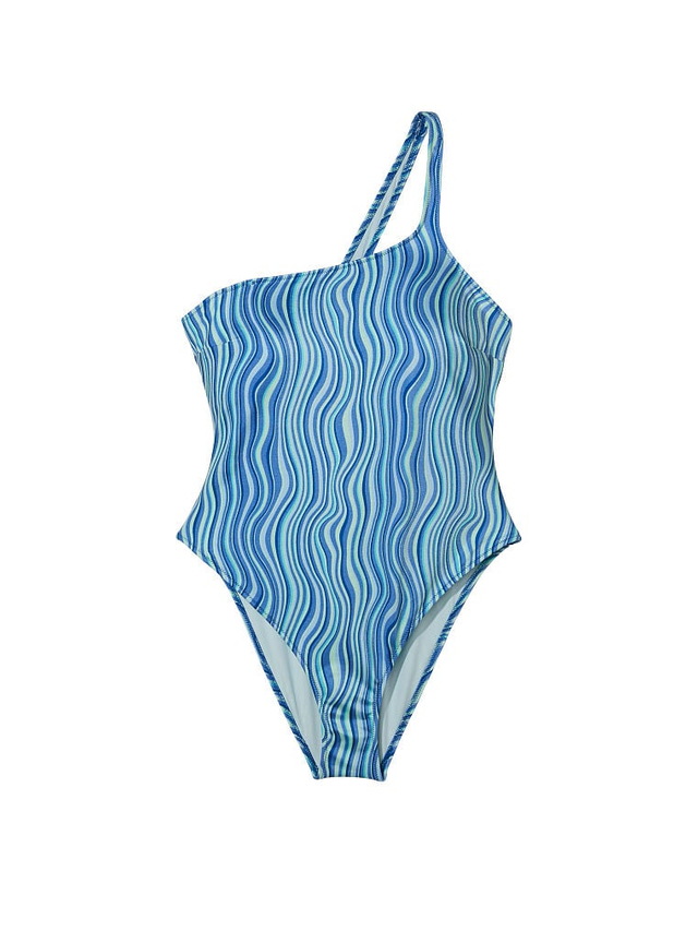 Swimsuit Striped Wave Blu