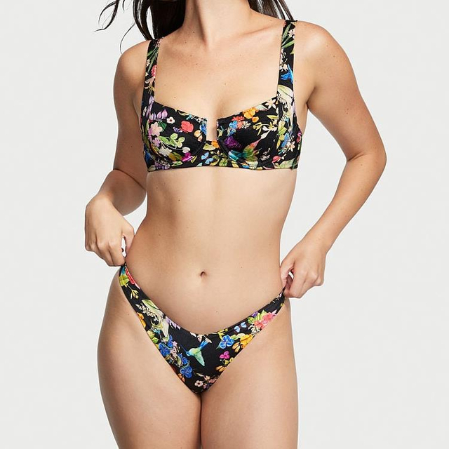 Tropisk smocket bikini