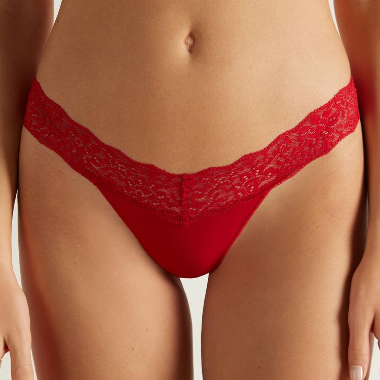 Lace Red Underwear for Ladies