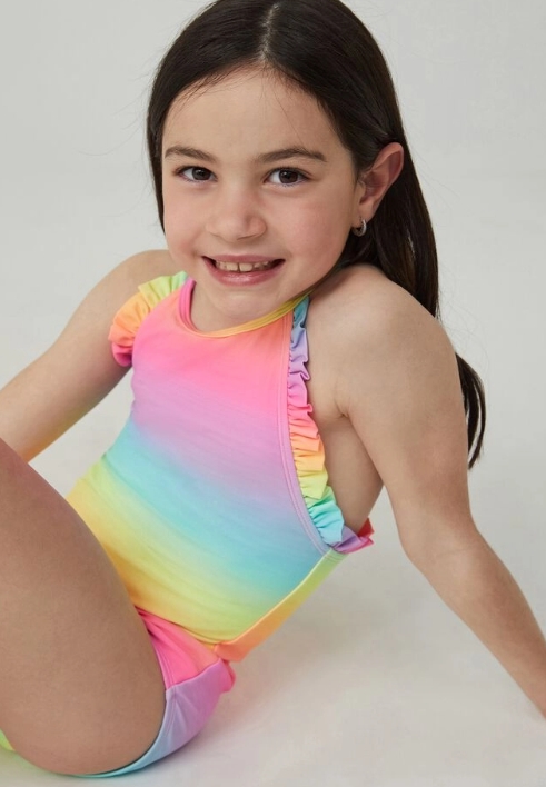 Bright Rainbow Design Swimsuit