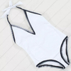 Push Up crno-bijeli jednodijelni kupaći kostim